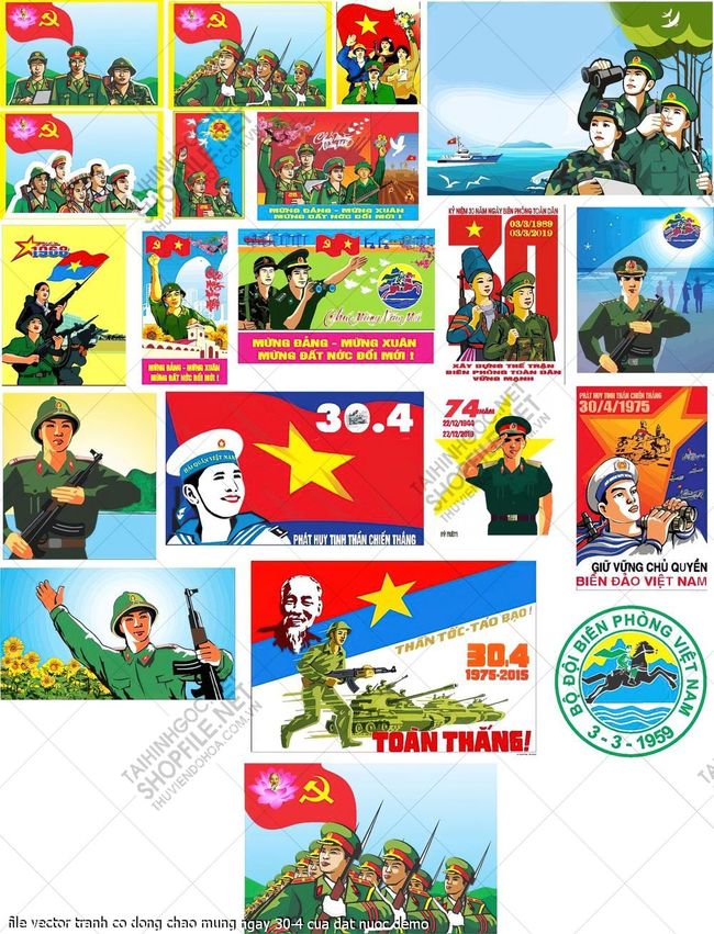 file vector tranh co dong chao mung ngay 30-4 cua dat nuoc